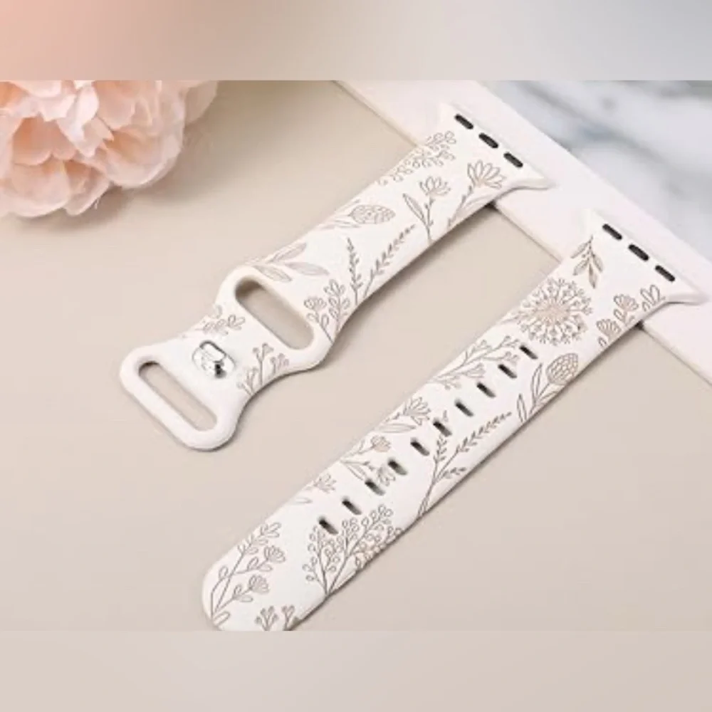 Floral Beige Smartwatch Band